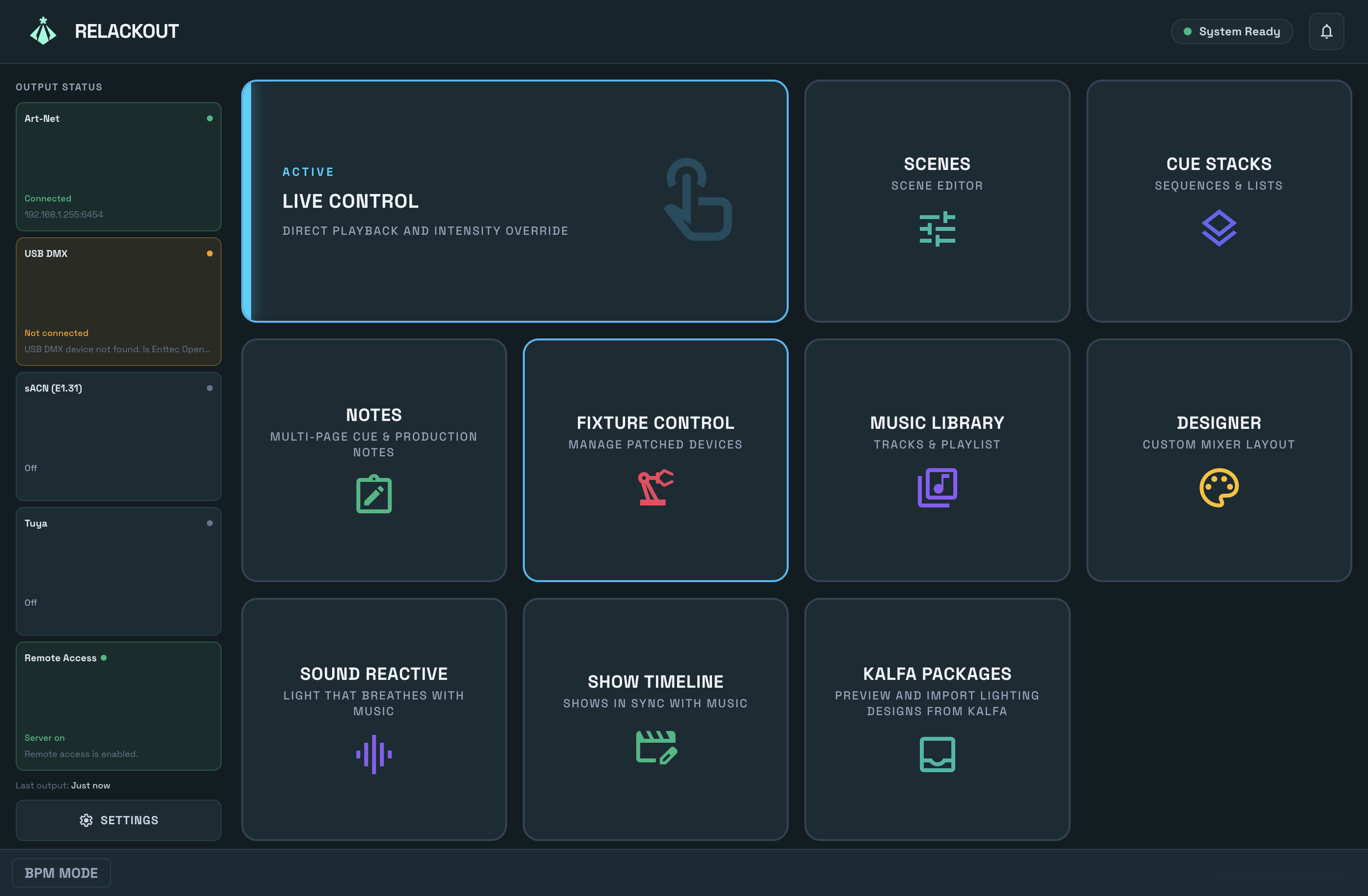 Relackout dashboard